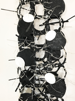 Detail  Marca de Sacrifio 3, Kozo, Cotton,  Wax, Zip Ties, Black Reed, Kibosi Silk, Wood_39"x13"x9"